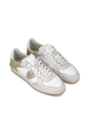 Sneaker Pgal in pelle bianca e beige PHILIPPE MODEL | PGLUVC01.